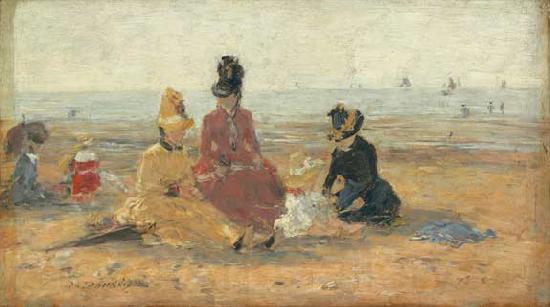 Eugene Boudin On the Beach, Spain oil painting art